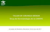 Presentación de PowerPointgestorweb.camfic.cat/uploads/ITEM_7673_FORM_7098.pdf · TALLER DE CIRURGIA MENOR Grup de Dermatologia de la CAMFIC Jornades de Residents, Barcelona 10 de