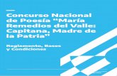 Concurso Nacional de Poesía “María Remedios del Valle ......una vez cumplido el trámite administrativo correspondiente. • 6.6. LOS ORGANIZADORES se reservan el derecho de declarar