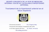 Tractament de la hipertensió arterial en el ictus isquèmic · 2010. 5. 27. · SESSIÓ CONJUNTA DE LA SCB DE MEDICINA INTERNA I SOCIETAT CATALANA D’HIPERTENSIÓ ARTERIAL Tractament