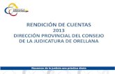 RENDICIÓN DE CUENTAS - Gob€¦ · de los Sachas, los dos locales están acorde al nuevo Modelo de Gestión del Consejo de la Judicatura. 3. Capacitaciones a servidores y servidoras
