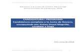 CANDIDATURA i PROGRAMA Candidatura completa a la Junta de 2018. 9. 13.¢  CEC: CONVOCAT£â€™RIA D¢â‚¬â„¢ELECCIONS