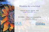 Randall Romero Aguilar, PhD randall.romero@ucr.acrandall-romero.com/.../Handout-04-Modelos-de-volatilidad.pdf · 2020. 4. 27. · I La ecuación de volatilidad es la misma de antes,