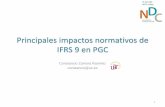 Principales impactos normativos de IFRS 9 en PGC · 2018. 3. 19. · IFRS 9 en PGC Constancio Zamora Ramírez constancio@us.es 1. Impactos a nivel de: ... NIIF 9 Pérdidas esperadas