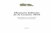 Memoria-Informe de la Gestión 2010 - CIPCA Bolivia · 2018. 5. 8. · Bolivia Memoria-Informe de la Gestión 2010 Aprobada por la Asamblea ... PLUS Plan de Uso de Suelos PNUD Programa
