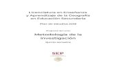 Programa del curso Metodología de la investigación · 2020. 10. 18. · Sugerencias de evaluación 18 Unidad de aprendizaje I. Bases teórico-metodológicas de la investigación