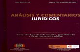 ANÁLISIS Y COMENTARIOS JURÍDICOS · Es en este sentido que la Dirección de Información, Investigación y Documentación Jurídica del IJB, complementando las acciones de formación