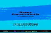 Bases Convocatoria - Respuesta Comunitaria · 2020. 9. 30. · alimentación, el abastecimiento de agua, la promoción de higiene, el acceso a insumos básicos, protección y cuidado