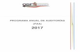 PROGRAMA ANUAL DE AUDITORIAS · 2019. 2. 26. · PROGRAMA ANUAL DE AUDITORÍA PARA LA FISCALIZACÓN DE LA CUENTA PÚBLICA 2017 TÍTULO TIPO DE AUDITORÍA PERÍODO 128 TOTAL DE AUDITORÍAS