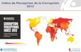 Indice de Percepción de la Corrupción 2013 · 2020. 11. 23. · Indice de Percepción de la Corrupción 2013. El Índice de Percepción de la Corrupción se basa en la combinación