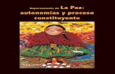 Departamento de La PazDepartamento de La Paz: autonomías y proceso constituyente 10 En 1985 fuimos a las urnas a elegir Presidente, senadores, di-putados y, simultáneamente, alcaldes.