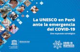 La UNESCO en Perú ante la emergencia del COVID-19 · 2020. 6. 25. · En el ámbito de la Cultura, la respuesta de UNESCO Perú a la emergencia del COVID-19 tiene tres objetivos