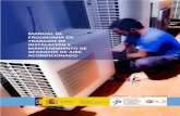 Manual Ergo Aire Acondicionadomantenimiento de aire acondicionado, abarcando desde la descarga de equipos y materiales, la manipulación e instalación de unidades exteriores e interiores
