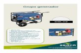 Grupo Generador SG1200 … · Grupo generador SG 7000 – 13 HP C/Buril, 47. PI P-29, 28400 (Collado Villalba) Madrid tlf. 91 851 57 66// berca@berca.es Sistema AVR Motor de 4 tiempos