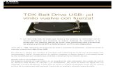 TDK Belt Drive USB: ¡el vinilo vuelve con fuerza! · mercado el giradiscos Belt Drive USB. Se trata de un equipo que combina el concepto más tradicional de los 80 con la tecnología