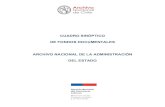CUADRO SINÓPTICO DE FONDOS DOCUMENTALES ARCHIVO … · 2021. 1. 12. · Cuadro Sinóptico de Fondos Archivo Nacional de la Administración del Estado NOMBRE DEL FONDO FECHAS EXTREMAS