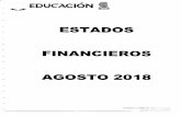 ESTADOS FINANCIEROS AGOSTO 2018 - cobaezac.edu.mx€¦ · Informe Financiero al Mes de Agosto Estado de Actividades Del! de cn