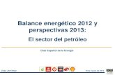 Balance energético 2012 y perspectivas 2013 - AOP...1 Josu Jon Imaz 19 de marzo de 2013Balance energético 2012 y perspectivas 2013: El sector del petróleo Club Español de la Energía