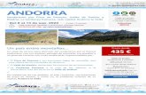 ANDORRA - Viajes de senderismo y naturaleza desde 1995 · 2020. 10. 14. · ANDORRA Senderismo por Circo de Pessons, Valles de Ordino y Madriu, La Cerdanya francesa, más capital