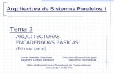 Tema 2...1 Tema 2 ARQUITECTURAS ENCADENADAS BÁSICAS (Primera parte) Arquitectura de Sistemas Paralelos 1 Daniel Cascado Caballero Francisco Gómez Rodríguez2 ÍNDICE (I) 2…