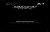 Manual de Instrucciones - BGH · 2020. 10. 7. · 04 - Ajuste de la dirección del flujo de aire 05 - Limpieza y mantenimiento 06 - Solución de problemas 07- Códigos de Fallas ESPECIFICACIONES