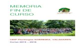 MEMORIA FIN DE CURSO · 2020. 11. 30. · Organización de clases de reforzo pola asistenta social do CVC Fundación BANTA (Recollida de tapóns) Fundación GLORR (Recollida de roupa