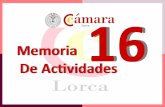 Memoria De Actividades - Cámara de Lorca...Informe de la Dirección General de Comercio y Protección al Consumidor sobre las observaciones a tener en cuenta para la publicación