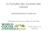 MODERNIZARSE O PERECER. - cocoa CONNECT · 2016. 7. 2. · fino o de aroma de calidad, con certificación orgánica y comercio justo, garantizando servicios eficientes a sus asociados