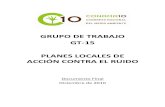 GRUPO DE TRABAJO GT-15 PLANES LOCALES DE ACCIÓN … 2010/15_fi… · redacción de los Planes Locales de Acción contra el Ruido (PLAR). En este sentido, concluía GT-25 que el MER