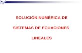 SOLUCIÓN NUMÉRICA DE SISTEMAS DE ECUACIONES …profesores.dcb.unam.mx/users/salvadorgb/Notas/TEMA4.pdfsoluciÓn de sistema de ecuaciones lineales. es un conjunto ordenado de “n”