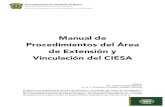 Manual pro vinculación ciesaveterinaria.uaemex.mx/images/pdf/Manual_pro_vinculacion...El Manual de procedimientos del Área de Extensión y Vinculación del Centro de Investigación