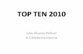 TOPTEN2010 - Servicio de Medicina InternaQuiénes&&son&los&que&nos&pueden&dar& problemas& • E.Coli&y&otras&enterobacterias& – Plásmidos:&genes&de&resistencia:& • CTXM15:&BLEE&