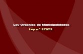 Ley Orgánica de Municipalidades Ley n.° 27972extwprlegs1.fao.org/docs/pdf/per128978.pdfra y servicios públicos municipales al sector privado a tra-vés de concesiones o cualquier