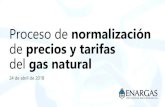 Proceso de normalización precios y tarifas gas natural · 2020. 6. 26. · Precios del gas natural en el PIST- abril 2018 Precio de Gas Natural en el PIST a partir del 01/04/2018