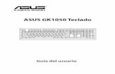 ASUS GK1050 Teclado ... â€¢ ASUS GK1050 teclado x1 â€¢ ASUS Tarjeta de garantأ­a x1 â€¢ Guأ­a de inicio