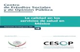 La calidad en los servicios de salud en México...2 Documento de trabajo La calidad en los servicios de salud en México publicidad en el sector de la salud, situación que de manera