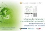 Informe de vigilancia - Basque Ecodesign Center...Informe de vigilancia y competitividad ambiental: Sector eléctrico y electrónico en Euskadi 20 septiembre 2017 Roberto Campo Almeida.