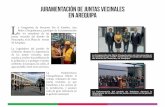 Juramentación de juntas vecinales en arequipa L · 2017. 7. 3. · en arequipa L a Congresista de Peruanos Por el Kambio, Ana María Choquehuanca, participó de la juramentación