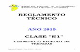 REGLAMENTO TÉCNICO · 2019. 6. 5. · Regional de Trepadas – Clase N1 2019 – F.R.A.D.C. 6 2. No se permite ningún tipo de pulido ni arenado. 3. Se permite la eliminación del