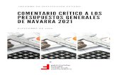 INSTITUCIÓN FUTURO | COMENTARIO CRÍTICO A LOS ......2020” de Gobierno de Navarra y Nota de prensa, de 04/11/2020, Gobierno de Navarra: “El Gobierno de Navarra aprueba su anteproyecto