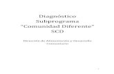 Diagnóstico Subprograma “Comunidad Diferente” SCD€¦ · SCD Subprograma Comunidad Diferente DGADC Dirección General de Alimentación y Desarrollo Comunitario SNDIF PIB Producto