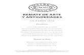 REMATE DE ARTE Y ANTIGÜEDADES - Bullrich, Gaona ...bullrichgaonawernicke.com/R241/R241_CatArte.pdf13 FIGURA FEMENINA CON VASO CON FLORES Y AVE, escultura de ágata finamente tallada.
