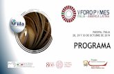 PADOVA, ITALIA 28, 29 Y 30 DE OCTUBRE DE 2019 PROGRAMA · 11:30 –13:00 horas - Visita de la empresa Agugiaro y Figna ... El símbolo, un friso que representa el origen artesanal