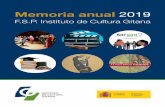 Libro MEMORIA ANUAL 2019institutoculturagitana.es/wp-content/uploads/2020/03/... · 2020. 7. 21. · 6 Presentación de la Memoria Anual de 2019 En el 2019 se ha cumplido el XII Aniversario