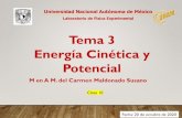 Tema 3 Energía Cinética y Potencialprofesores.dcb.unam.mx/users/mariacms/Notas/CLASE-10/...Tema 3 Energía Cinética y Potencial M en A M. del Carmen Maldonado Susano Universidad
