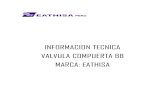 CATÁLOGO Y FICHA TECNICA · 2017. 7. 19. · CATÁLOGO Y FICHA TECNICA . VALVULA COMPUERTA DE CONEXIÓN BRIDADA DE ASIENTO ELASTOMÉRICO Marca: EATHISA Modelo: VADS, DN 50-300/PN