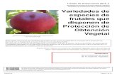 Variedades de especies de frutales que disponen deasovav.com/wp-content/uploads/protegidas_060916.pdfEste listado solo incluye las variedades de frutales de las que se ha publicado