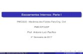Escoamentos Internos: Parte I · Escoamentos Internos: Parte I PME3222 - Mecanica dos Fluidos Para Eng. Civilˆ PME/EP/USP Prof. Antonio Luiz Pac´ıﬁco 2 Semestre de 2017 PME3222