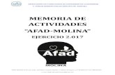 MEMORIA DE ACTIVIDADES · 2018. 11. 8. · ASOCIACIÓN DE FAMILIARES DE ENFERMOS DE ALZHEIMER Y OTRAS DEMENCIAS DE MOLINA DE SEGURA AFAD-MOLINA Centro El Jardín, C/Profesor Joaquín