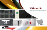 Block - e-modulamx.e-modula.com/media/pdfs/emodula-folleto-Block.pdf · 2018. 7. 12. · Block Es un sistema señalético discreto, diseñado para sostener señales acrílicas o de
