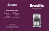 the Grind Control · 4 Breville recommends safety ﬁrst 8 Know your Breville product 10 Operating your Breville product 12 Using the Grind Control™ - Carafe Mode 15 Using the Grind